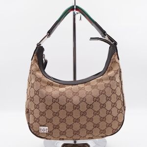 CG20 💟 Gucci GG Canvas Small Hobo Sherry Line